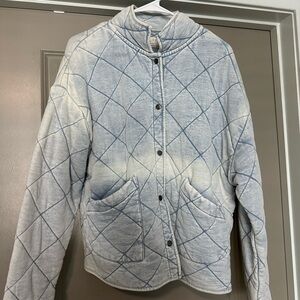Z Supply Light Blue Quilted Utility Jacket